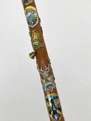 * 4 x WALKING STICK WALKING STICK ALPINE HIKING VINTAGE GERMANY AUSTRIA