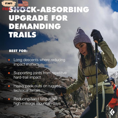 Trail Trekking Poles (Pair) | Lightweight Aluminum Hiking Poles | Natural Co …