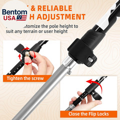 Collapsible Trekking Poles for Hiking – Lightweight Foldable Hiking Poles, 2 Pac