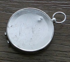 Vintage YCM Japanese Chrome Pocket Compass Black Luminous Dial – Tested