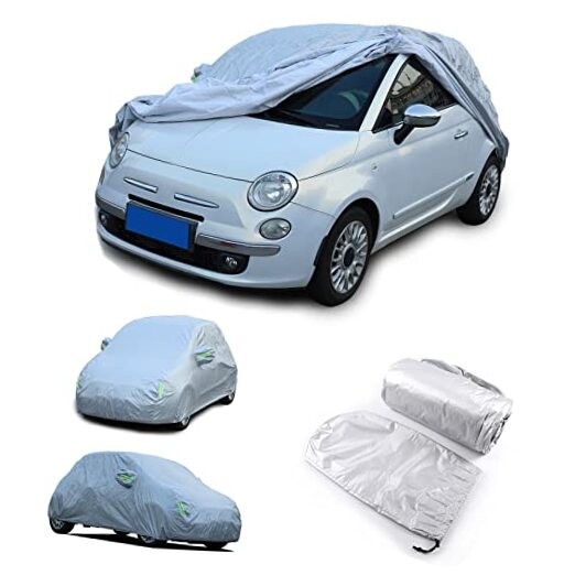 for Fiat 500 Abarth 595 2010-2022 Custom-Fit All Weather Style A Silver