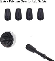Walking Stick Tips Rubber 4pcs Trekking Pole Tips Replacement- Rubber Feet for