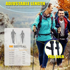 Trekking Poles – Lightweight, Collapsible Hiking Poles for Backpacking Gear, 707