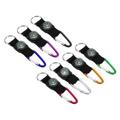 Clip Belt Keychain Compass, 7 in 1 Set, Multicolor