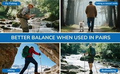 Gifts for Men Christmas Collapsible Trekking Pole, Ultralight 7075 Aluminum