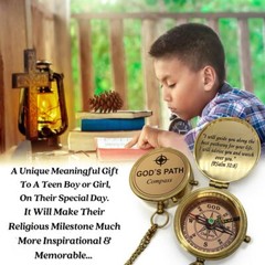God’s Path Compass – Religious Gifts for Men Baptism Gift for Teenage Boys Ch…