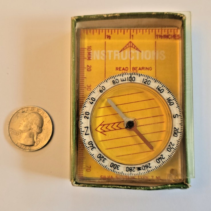 Vintage Silva Orienteering Compass Hiking Mapping with Box Manual Scouts