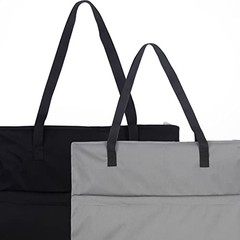 BABY 2 Pack Large Wet Dry Bag Waterproof Hanging Cloth Diaper Black and grey