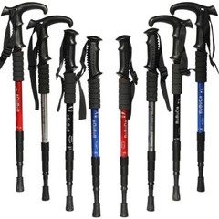 Pair of 2 Trekking Poles Walking Hiking Sticks Anti-shock Adjustable Alpenstock