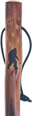 55-Inch Bigfoot Stamped Hard Pine Hiking, Walking, Trekking Stick with Metal Rei
