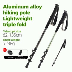 Qunature Telescopic Walking Stick Ultralight Alloy External Lock Hiking Stick
