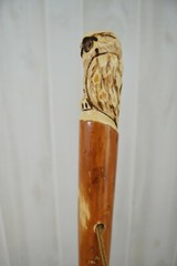 Owl Walking Stick carving, Strong, Hand-Made in the USA, Creation Carvings