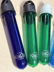 Lot of 9 KEEP2GO Personal Travel Tube Containers Various colors and tops