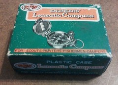Vintage W.F.S Engineers’ Lensatic Compass For Scouts Hunters Fisherman Campers