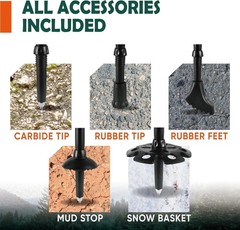 Trek-Z Ergonomic Folding Trekking Poles – Compact and Durable for Adventurers