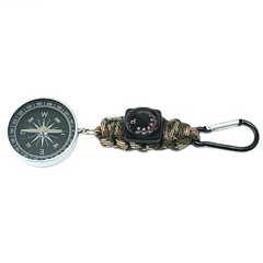 Pocket Snap Hook Compasses Carabiner Thermometer Camping Backpacking Survival