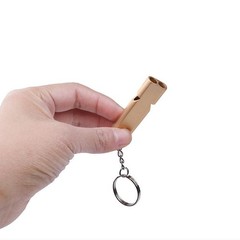 Outdoor Survival Whistle Aluminum Alloy Metal Double-hole High-frequency Tweeter