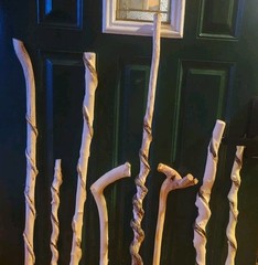 🔥BEAUTIFUL! Set of 8 HAND PEELED Cut Vine Twisted Stick ~ Read Description