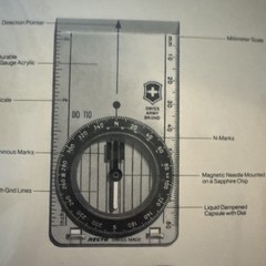 Vtg Swiss Army Compass Ltd DO-110 Baseplate Compass Sealed New Old Stock NOS