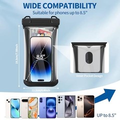 2 Pack Waterproof Phone Pouch, IP68 Waterproof Phone Cases Floating Up to 8.5″