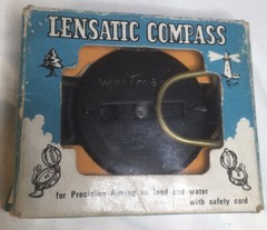 Vintage Engineer Lensatic Pocket Field Compass Black Made in Japan Original Box