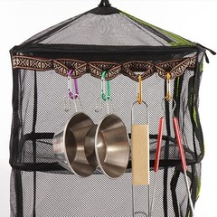 4 Layer Hanging Mesh Net Herb Drying Rack with Carry Bag for Easy Transport