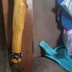 Solid red cedar hand made war club/ Fantasy/ LARP/ Cosplay.