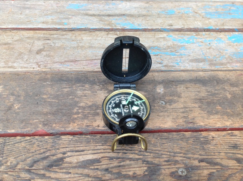 Vintage Precise Pathfinder Engineer Lensatic Compass Taiwan