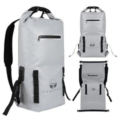 Ridgefrost 20L Dry Bag | Waterproof w/2 Compartments | Dry Bag for Light Grey