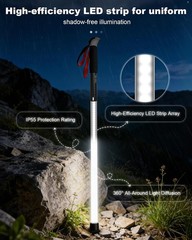 Aerospace Aluminum LED Hiking Pole – 40″ for Night Hiking, 2 Pack