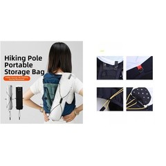 Breathable Hiking Pole Storage Bag Nylon 38x10cm for Running Vest and Trekking