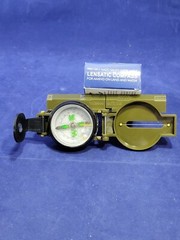 Military Style Lensatic Compass Camping Hiking Survival Marching OD Green BoxNew