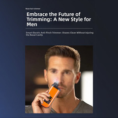 Nose Hair Trimmer USB Rechargeable with Rounded Blade Head for Safe Use