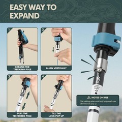 GPTCAMP Walking Sticks Collapsible Hiking Poles Lightweight Trekking Poles Made
