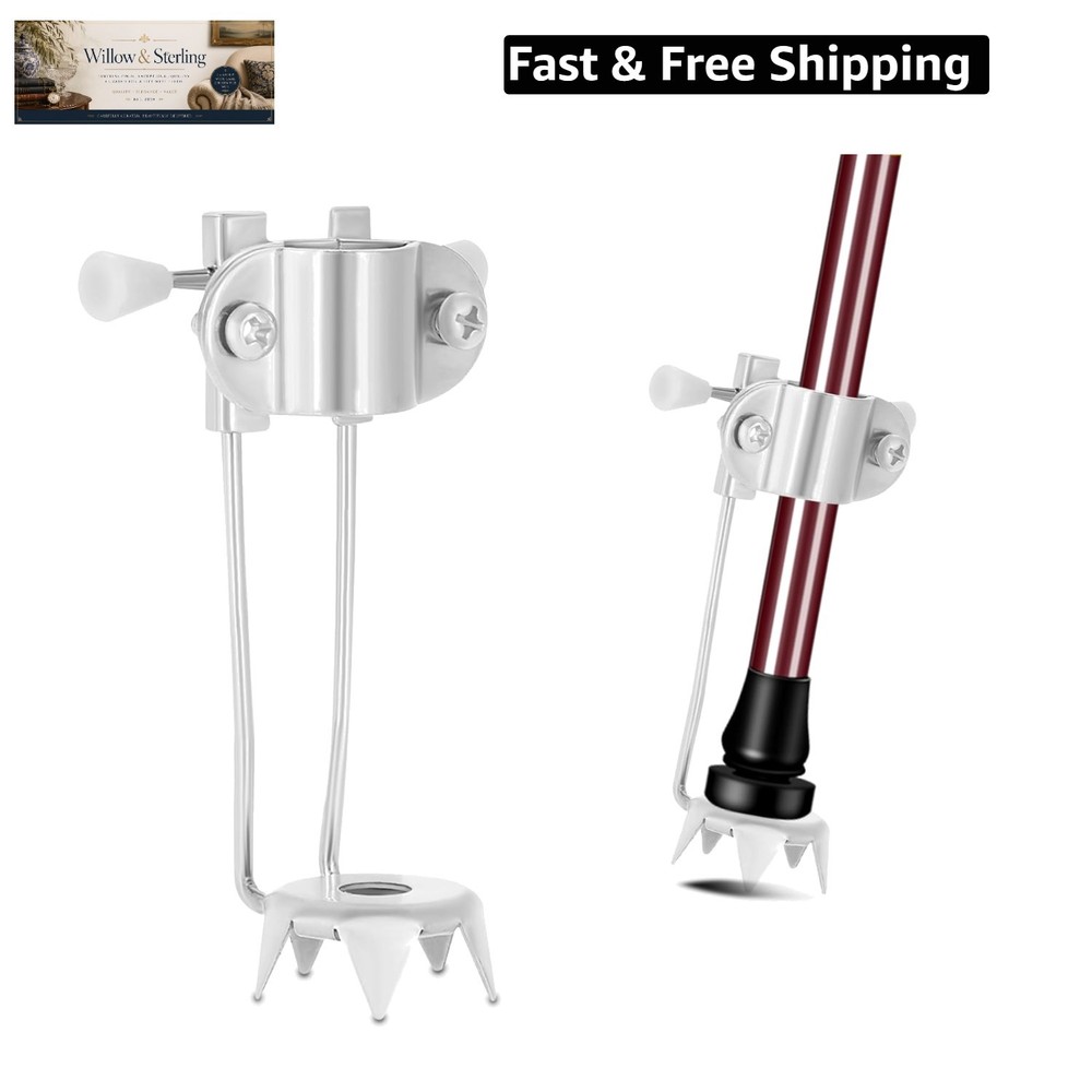 Ice Cane Tip Attachment – 5 Prong Retractable Folding Grip for Walking Sticks…