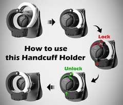 Superior Handcuff Lock Cover Can Hold Keys fits S&W/ASP/Peerless/CTS Chain NEW