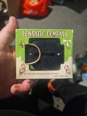 Vintage Lensatic Compass, Model 680 liquid filled for use on land/water NOS