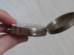 VTG German Made Field Pocket Compass WWII Era?? Silver Tone Metal READ