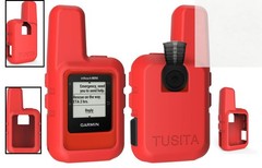 Military-Grade Silicone Case for Garmin inReach Mini 1 & 2 – Soft Red Finish