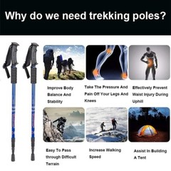 2X Walking Sticks for Seniors – Anti-Shock Adjustable Trekking Poles – Taqwa