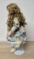 Porcelain Doll Girl 42cm Long Curls Collectors Condition Dress Complete