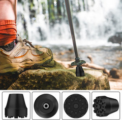 Replacement Rubber Tips for Trekking Poles and Walking Sticks, Anti-Slip Shock-A