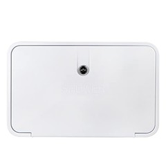 RV Exterior Shower Box Kit with Lock for Outside, Outdoor Non-Metallic RV white