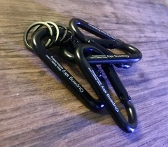 Carabiner Clip 4 Pac 855lbs 3″ Heavy Duty Carabiners For Hammocks Camping Black