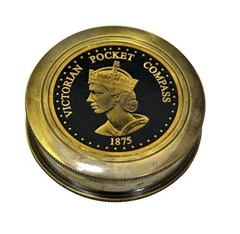 Handmade Brass Victorian Pocket Compass Nautical Vintage Decor Gift for Hiking