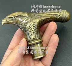 Solid Brass Eagle Head Statue Walking Stick Cane Handle Top Topper Collections
