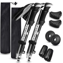 Aluminum Alloy 7075 Collapsible Trekking Poles 2 Pcs Hiking Sticks Aluminum