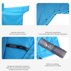 Waterproof and Windproof Adult Raincoat with Hood Lightweight Outdoor Coat