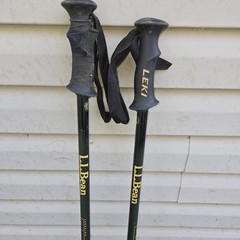 LL Bean / LEKI Collaboration Trekking Poles Set of 2 Used See Pics Adjustable