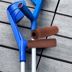 2Pcs Reusable Sponge Cane Hand Grips Brown Thick Nonslip Crutch Handle Wraps